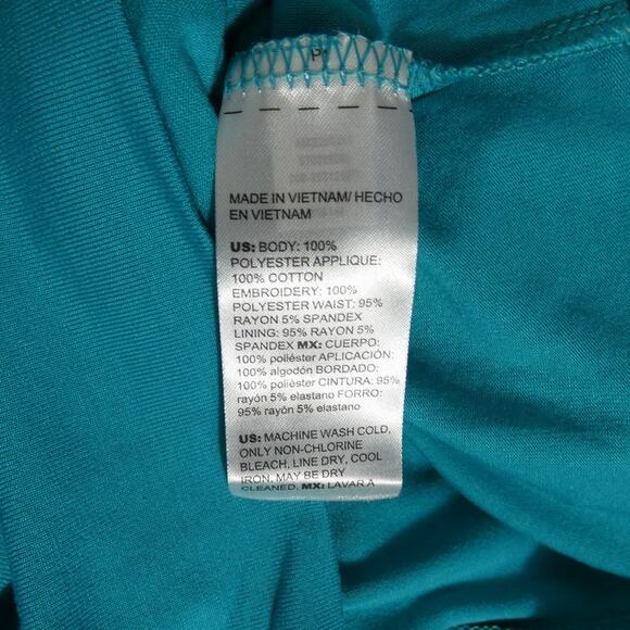 Chico's 1 Touch Of Cool Leafy Overlay Banded Sheer Boho Preppy NWT - Picture 8 of 9